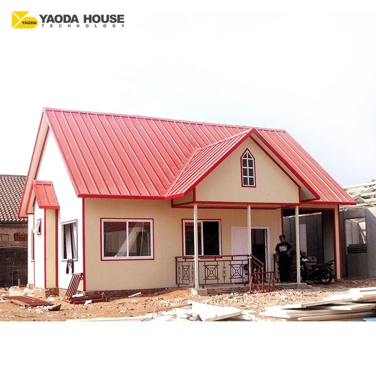 Modern design prefabricated light steel structure villa luxury prefab house