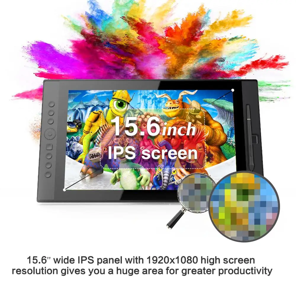 Планшетный монитор с ручкой и экраном 15,6 дюйма
