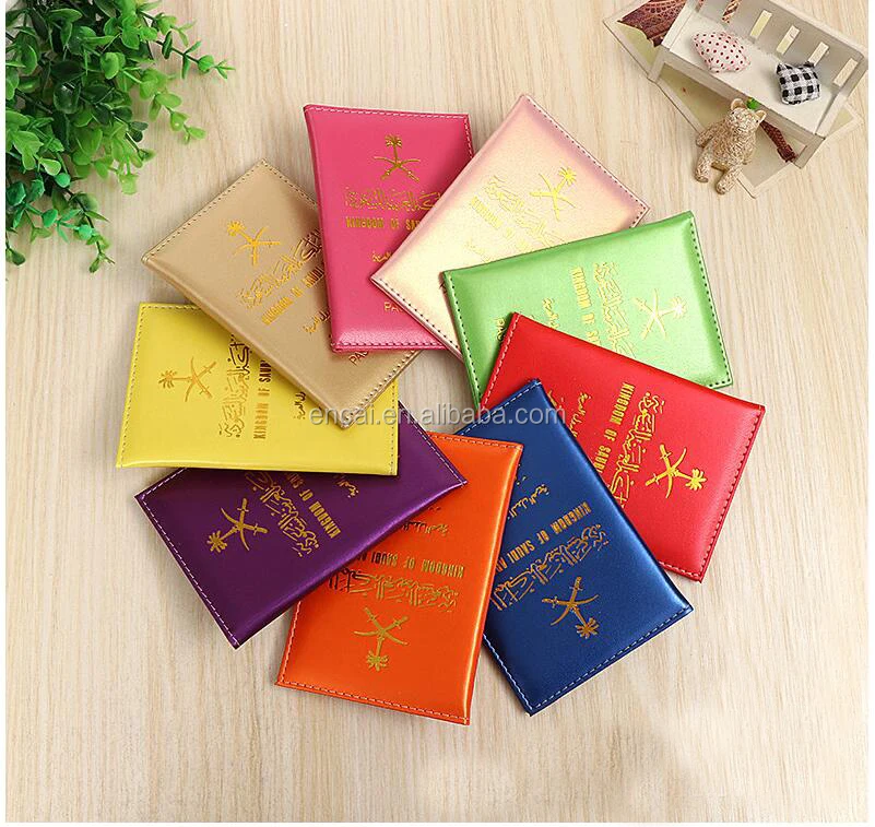 Encai Saudi Arabia OEM Passport Cover Travel Colorful Customized Passport Holder