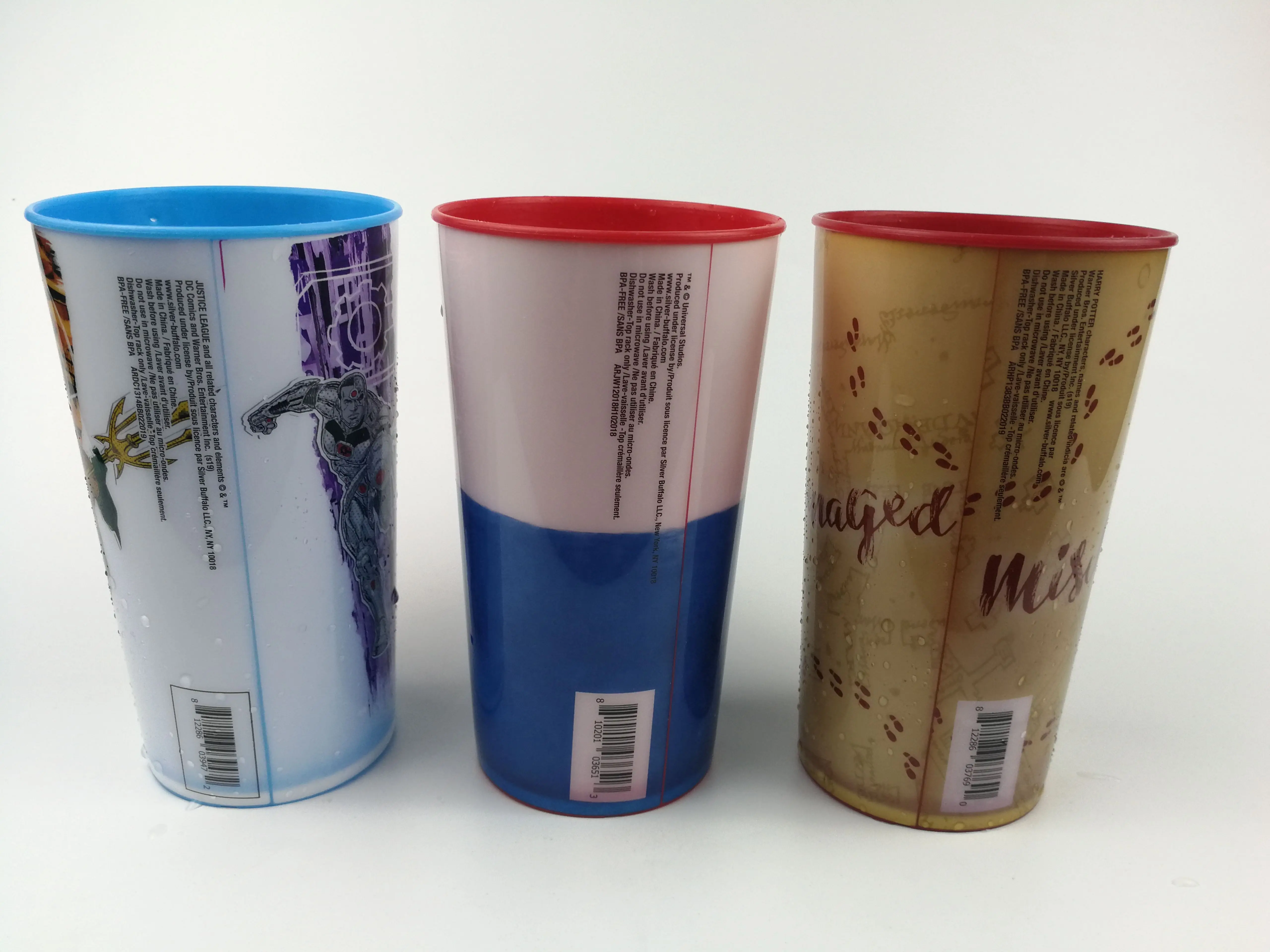 Reusable high quality Advertising Logo custom plastic cup with lid ,plastic drinking cup