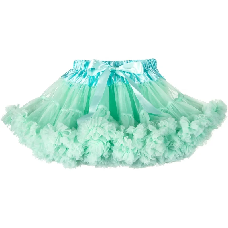 Kids Girls Chiffon Fluffy Charming Tulle Christmas Mini Tutu Skirts