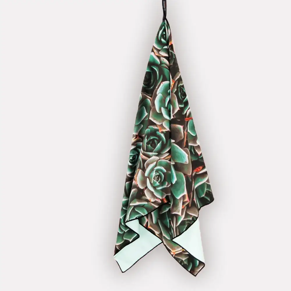 Ecofriendly Recycled Cotton Printed Beach Towel Absorption Custom Microfiber Beach Towel with Logo