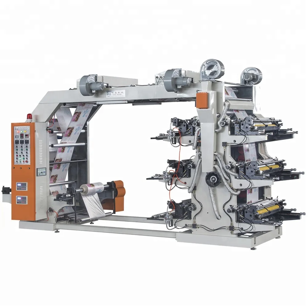 High Speed Stack Type Eight / 8 Colours Flexo Printing Machine