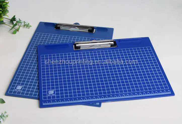 
China alibaba superior quality custom plastic A4 file paper clip writing board document clipboard with sliding ruler 
