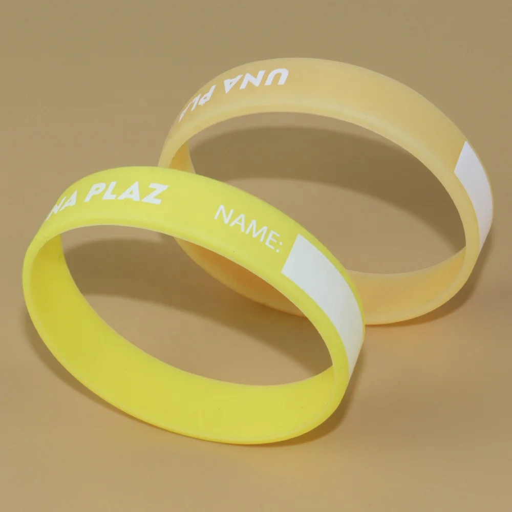 New style name tag rubber silicon wristbands for events