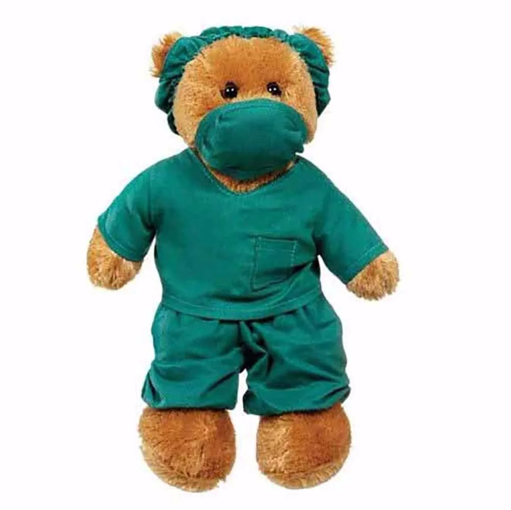 Custom stuffed doctor plush teddy bear with stethoscope