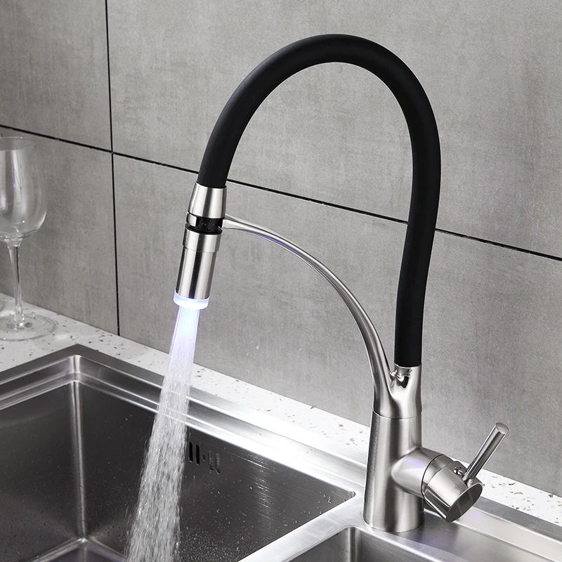 Temperature Control Led Faucet/ Kitchen Modern Water shower Faucets/ sink Faucets with led lights