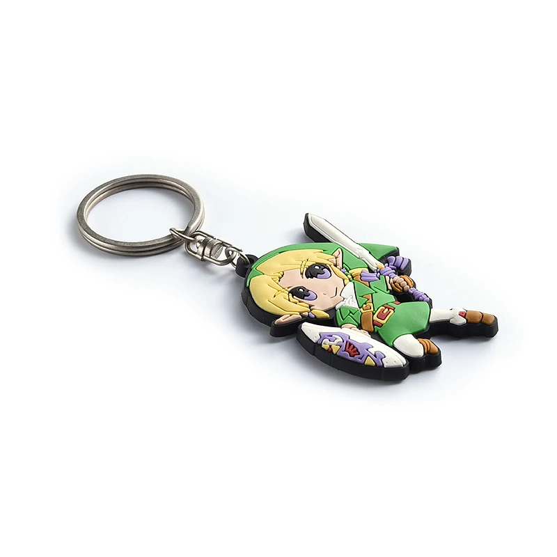 Factory Price Soft PVC Rubber Custom Key chain 2D 3D Cute Anime Silicone KeyChain