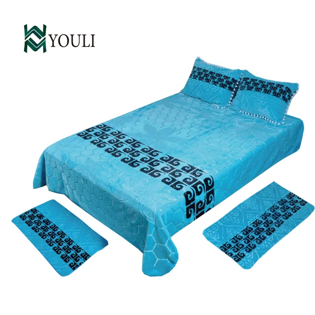 blanket 3 pc  4 pc   5 pc  100%polyester thick super soft 8kg 5kg for winter with pillow and bedspread