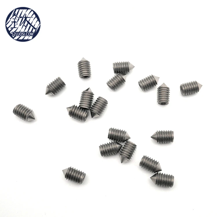 M5 Titanium Hex Socket Set Screws With Flat Point DIN913
