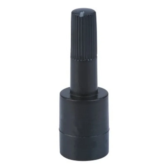 
46145 Black Rotary Plastic Knobs with straight knurl and indicator on top 