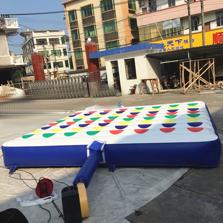 Indoor/Outdoor Commercial Rental Inflatable Interactive Twister Game Bouncing Mat For Adult Or Kids