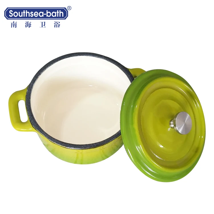 Индивидуальная эмалированная чугунная посуда с покрытием, Голландская духовка, чугунный Набор для кемпинга круглой формы