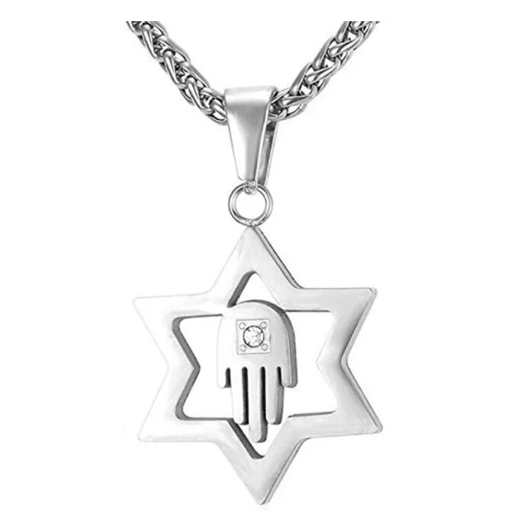 Wholesale Israel Star Of David Jewish Hamsa Hand Amulet Pendant