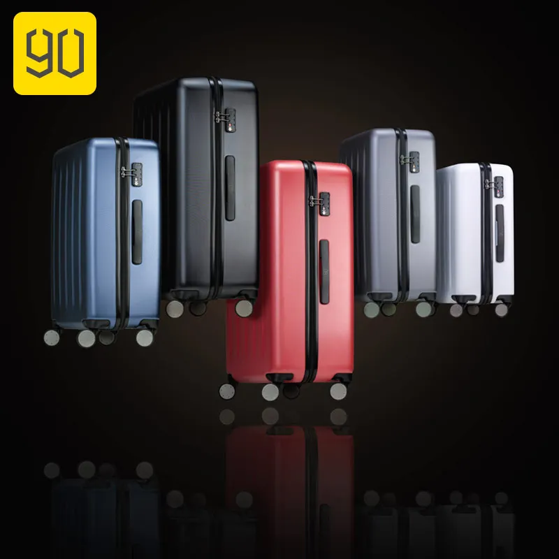 Xiaomi 90FUN 100% PC Suitcase Colorful Rolling Luggage Lightweight Carry on Spinner Wheel Travel TSA lock women men 20inch