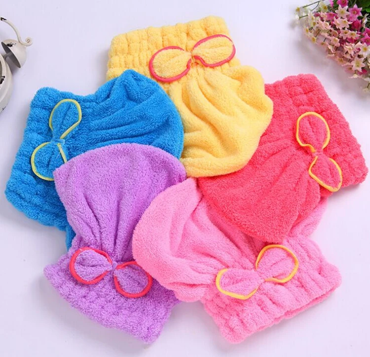 Super absorbent Coral Velvet hair drying towel Microfiber hair towel