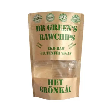 Window Doy Pack Custom Size Laminated Stand Up Zip lock Pouch Kraft Paper Bag with Airtight Zipper