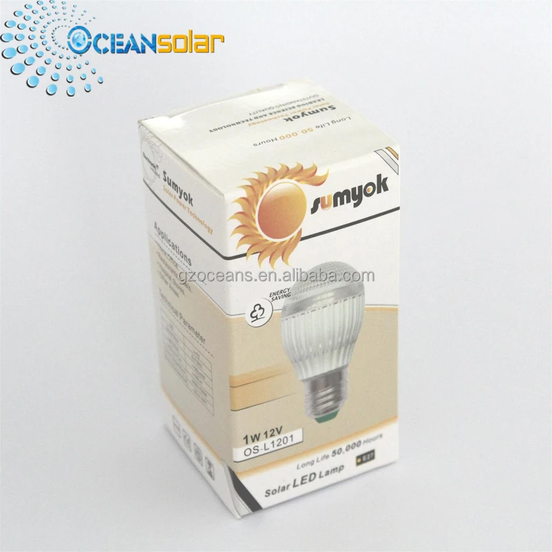 Ocean Solar led bulb lamps 12V 1W 3W 5W 12v dc led light bulb