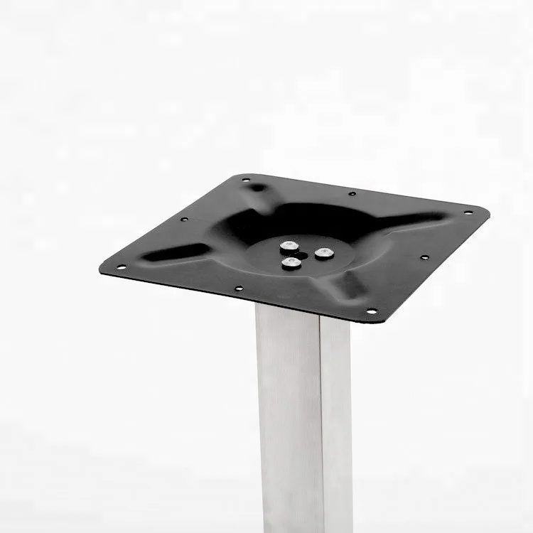 Modern Style Brushed Stainless Steel Metal Dining Single Table Bases