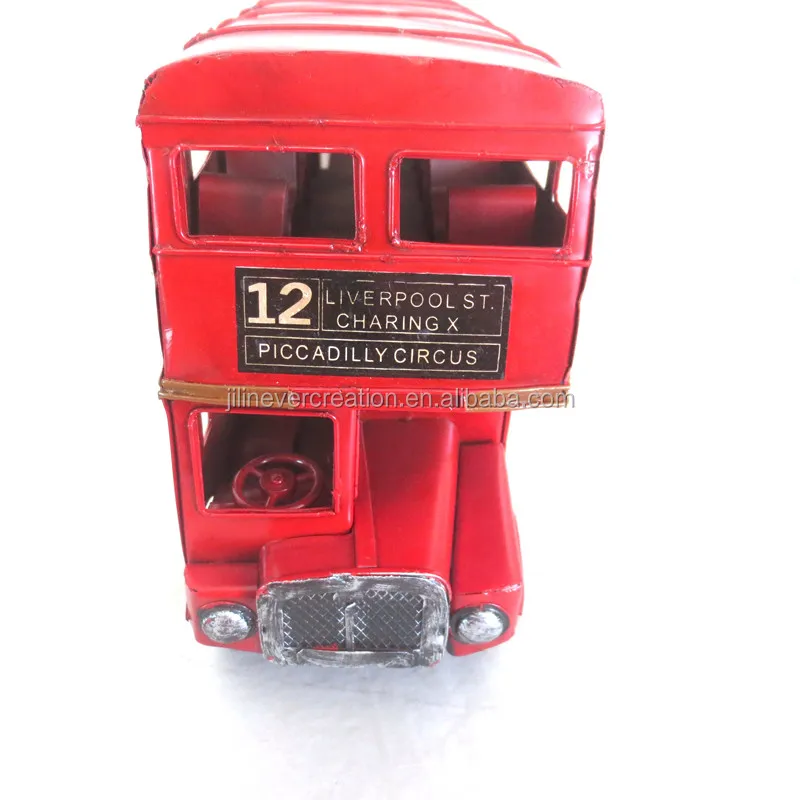 Mini London classic red double-decker bus model