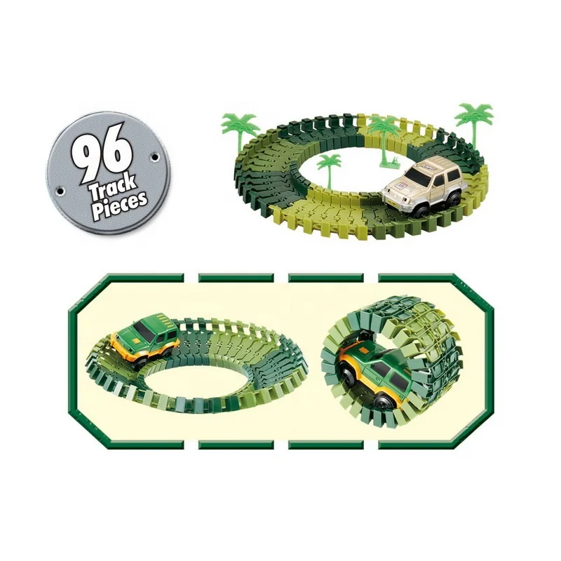 Wonderful 96 Track DIY Plastic Construction Jiada Slot Car Battery Thomas Train Toys Toy Train For Kids