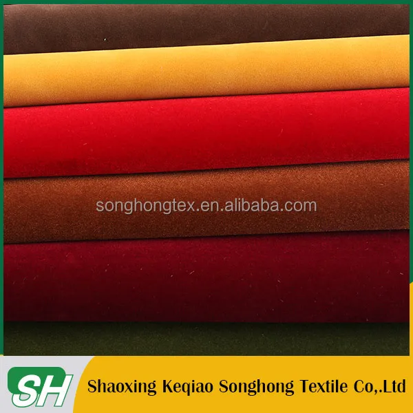 2016 шаосин производитель 100% полиэстер бархат пальто ткани оптовая продажа