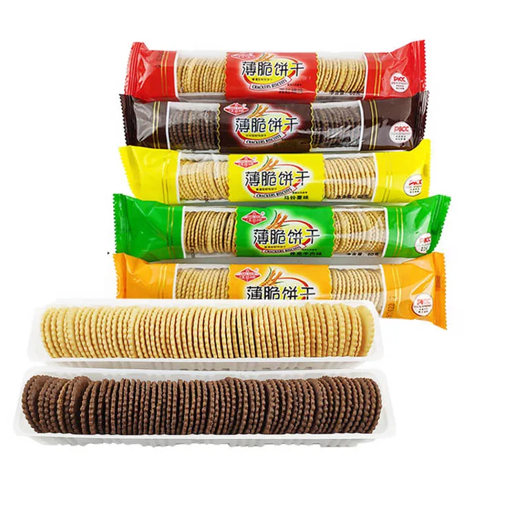 Оптовая продажа, 60 г, шоколадный крекер, печенье, соленый хрустящий крекер
