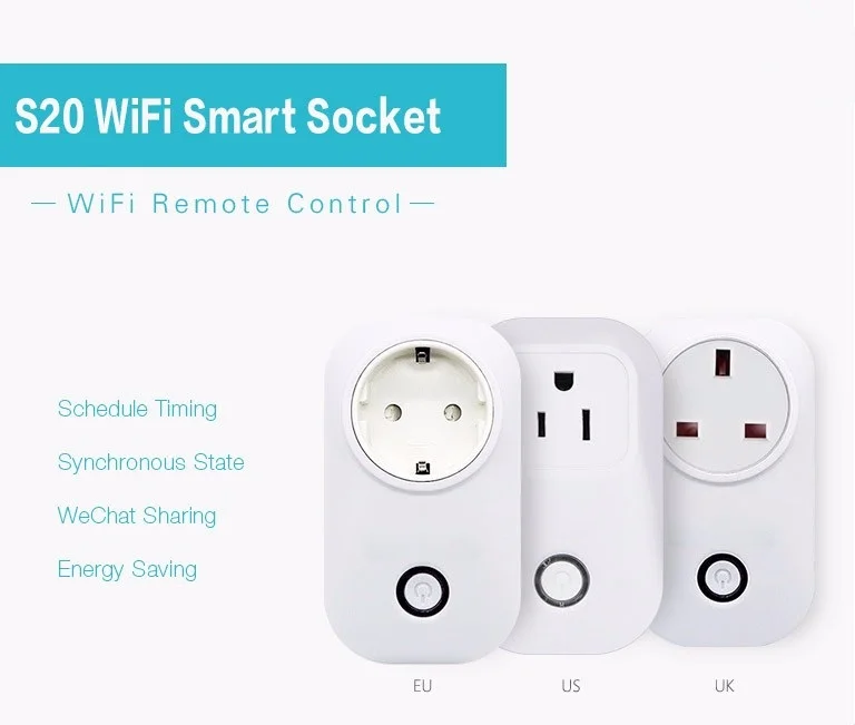 Wifi Smart plug Smart UK/EU/US Plug Alexa and Google Home Plug