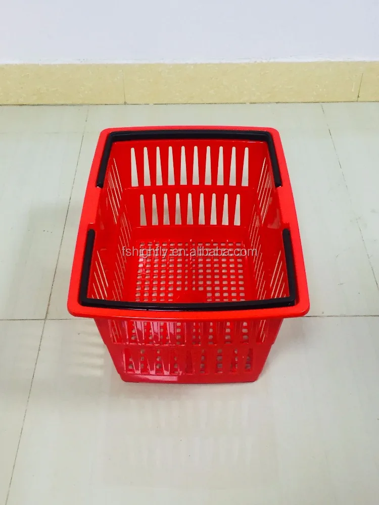 New Design MOQ 100 PCS 21L Wholesale Folding Plastic Mesh Shopping Market Basket Morocco Hand with