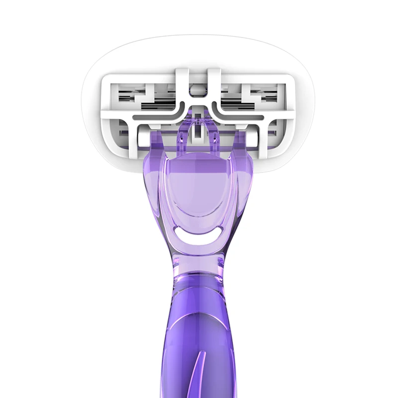 Body shaving razors with new design rubber handle for lady