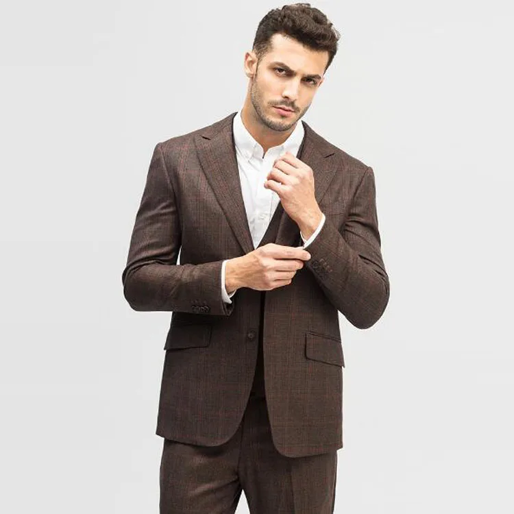 New arrival red check high quality classic designer man business suits with button