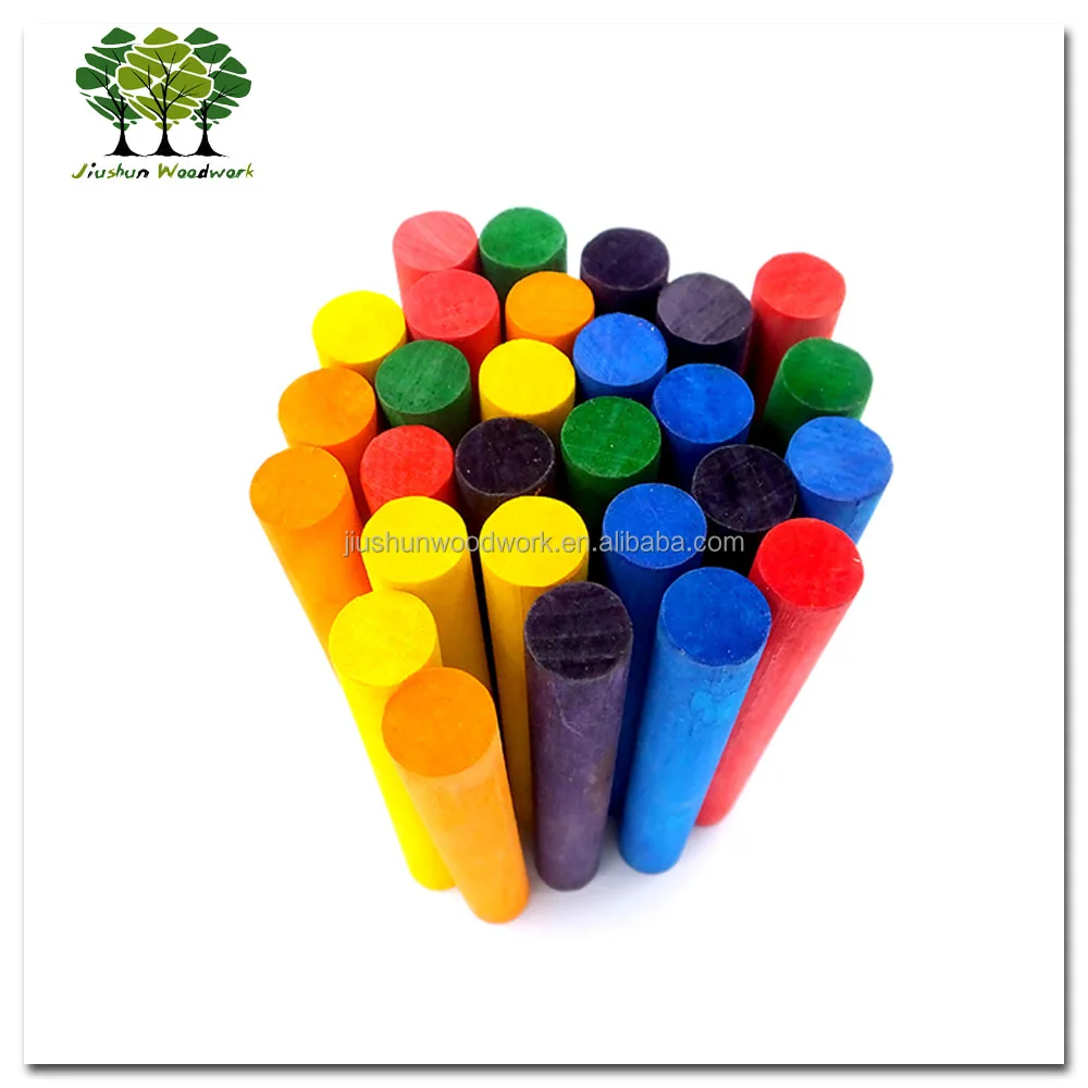 wholesale round wooden colored craft stick