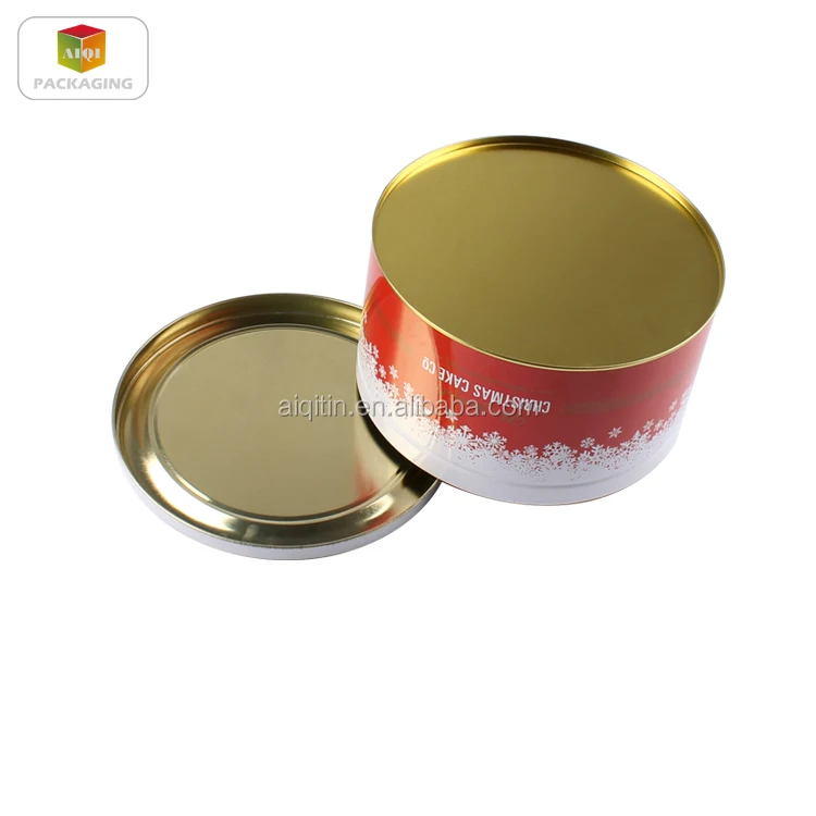 
decorative tin box for cookies/big round tins/food/candy metal tin box packaging 