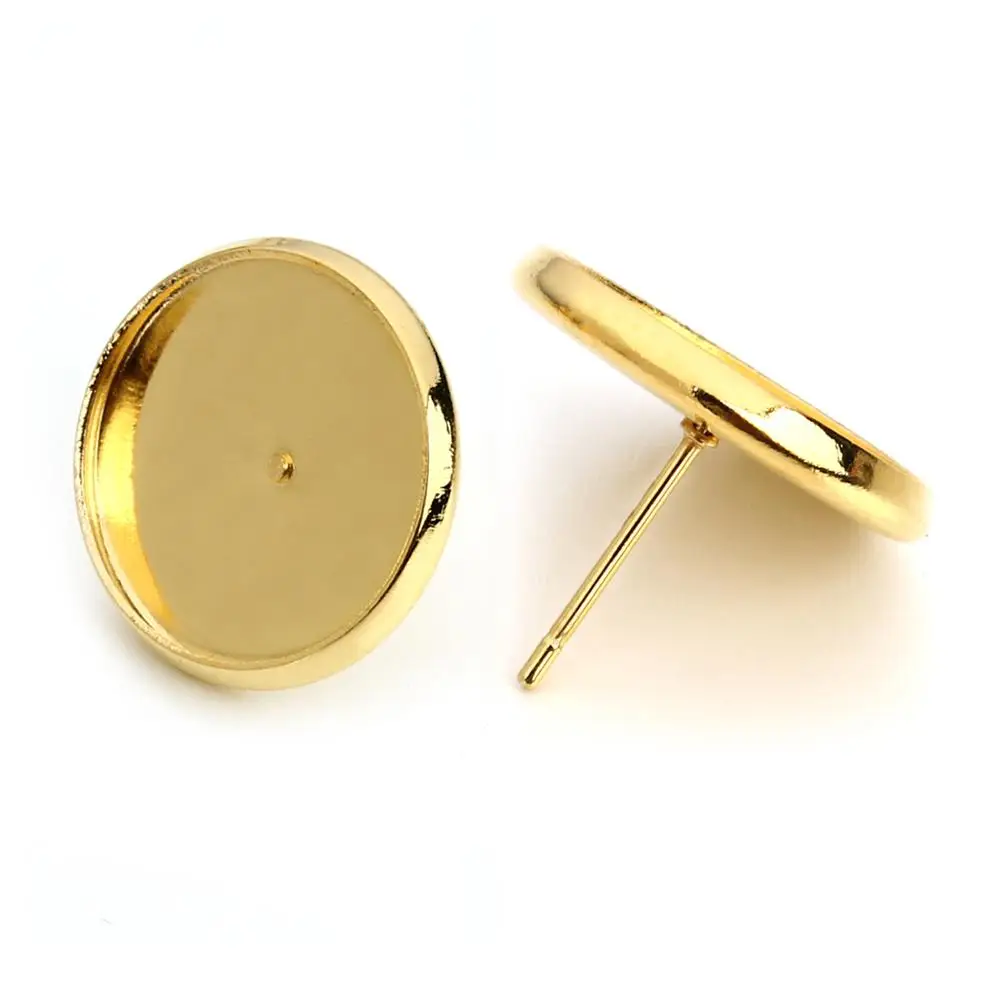 50Pcs/Bag Earring posts nuts jewelry findings - metal earring backs stopper ear studs setting components