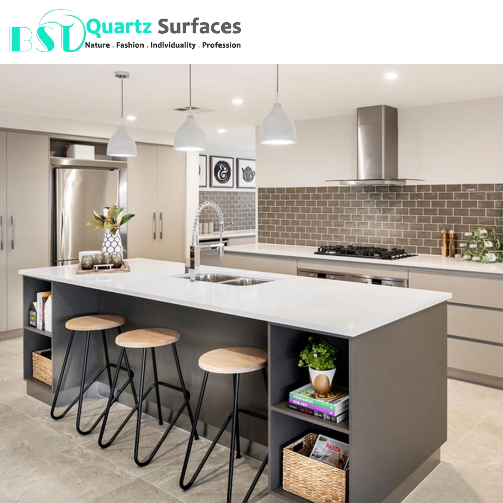 Artificial Super White Quartz Stone with 93% Natural Quartz Material