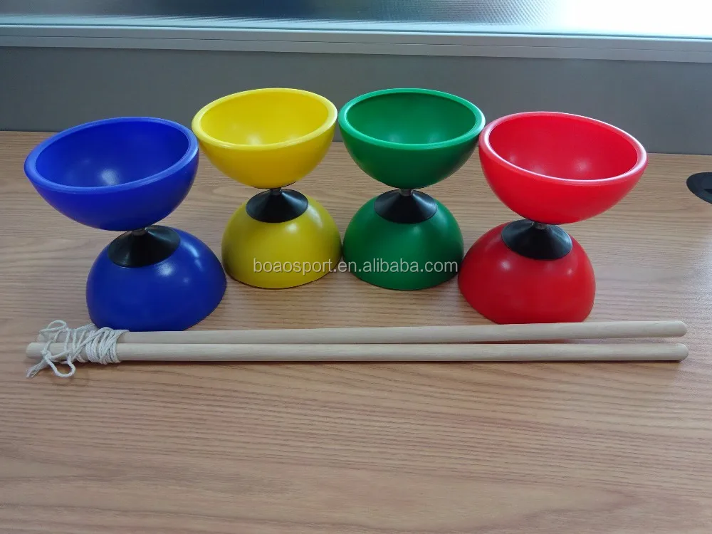 Diabolo & wooden Handsticks - Pro Quality Rubber Diablo Set