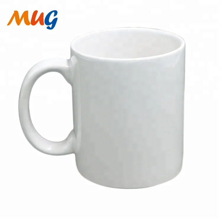 11oz white ceramic stock coffee mug
