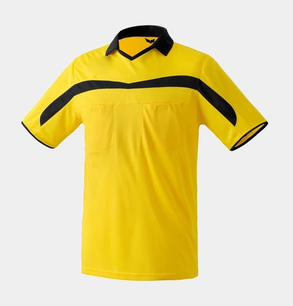 High quality custom cut and sewn soccer referee jersey