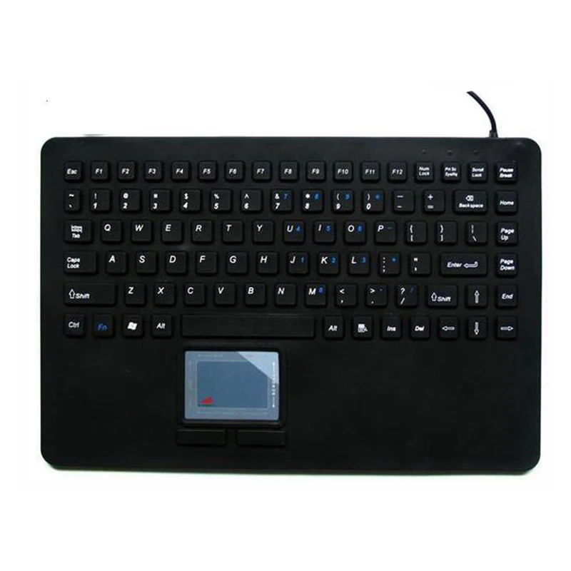 Waterproof silicone wired mini keyboard with touchpad