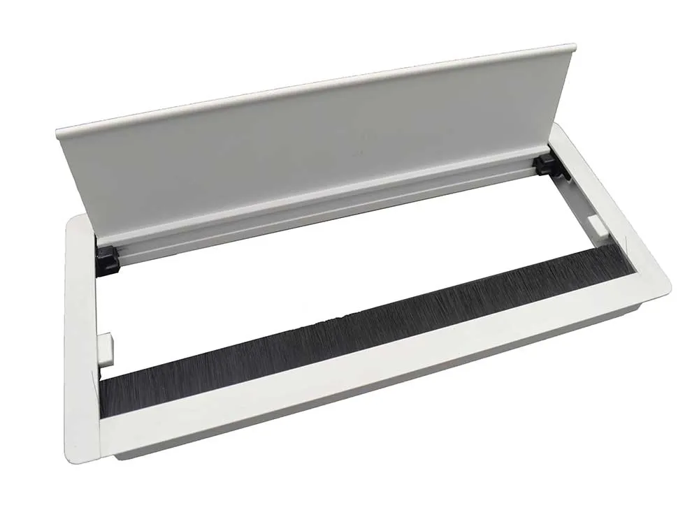 Office furniture rectangular grommet,aluminum cable hole computer desk grommet