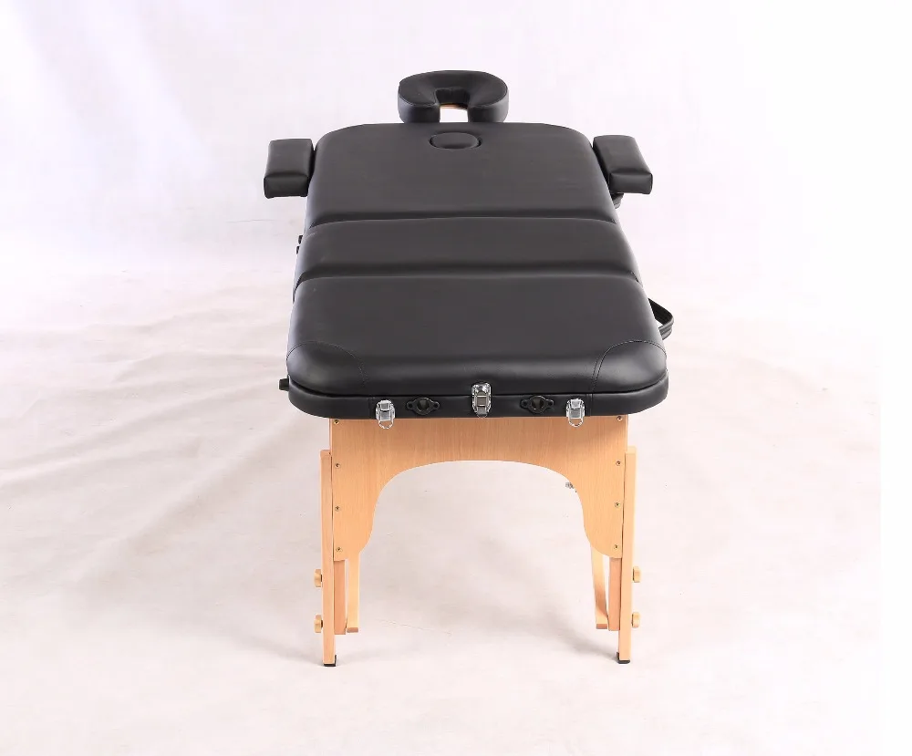
PVC/PU leather Lightweight 3-Section Portable Massage Table Bed with Free Carry Bag Built in Breathe Hole/Adjustable Hreadrest 