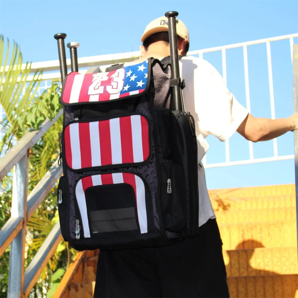 
Fast Delivery Waterproof Gear Bag Custom Print with Team Logo Sport Equipment Bags Baseball Bags ,Sublimation Baseball Backpack 