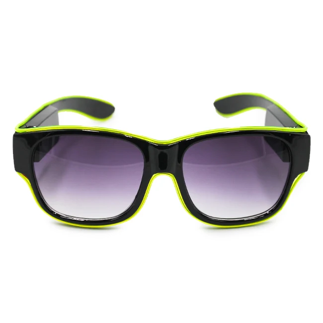 2023  New Arrival  USB recharging Light Up Party Glasses Multi Color  Led Flashing EL Wire Sunglasses