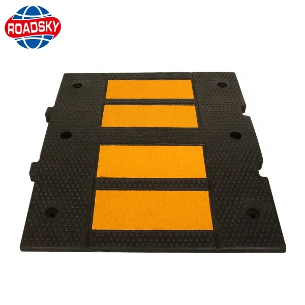 heavy duty yellow black durable roadway rubber parking bumpers
