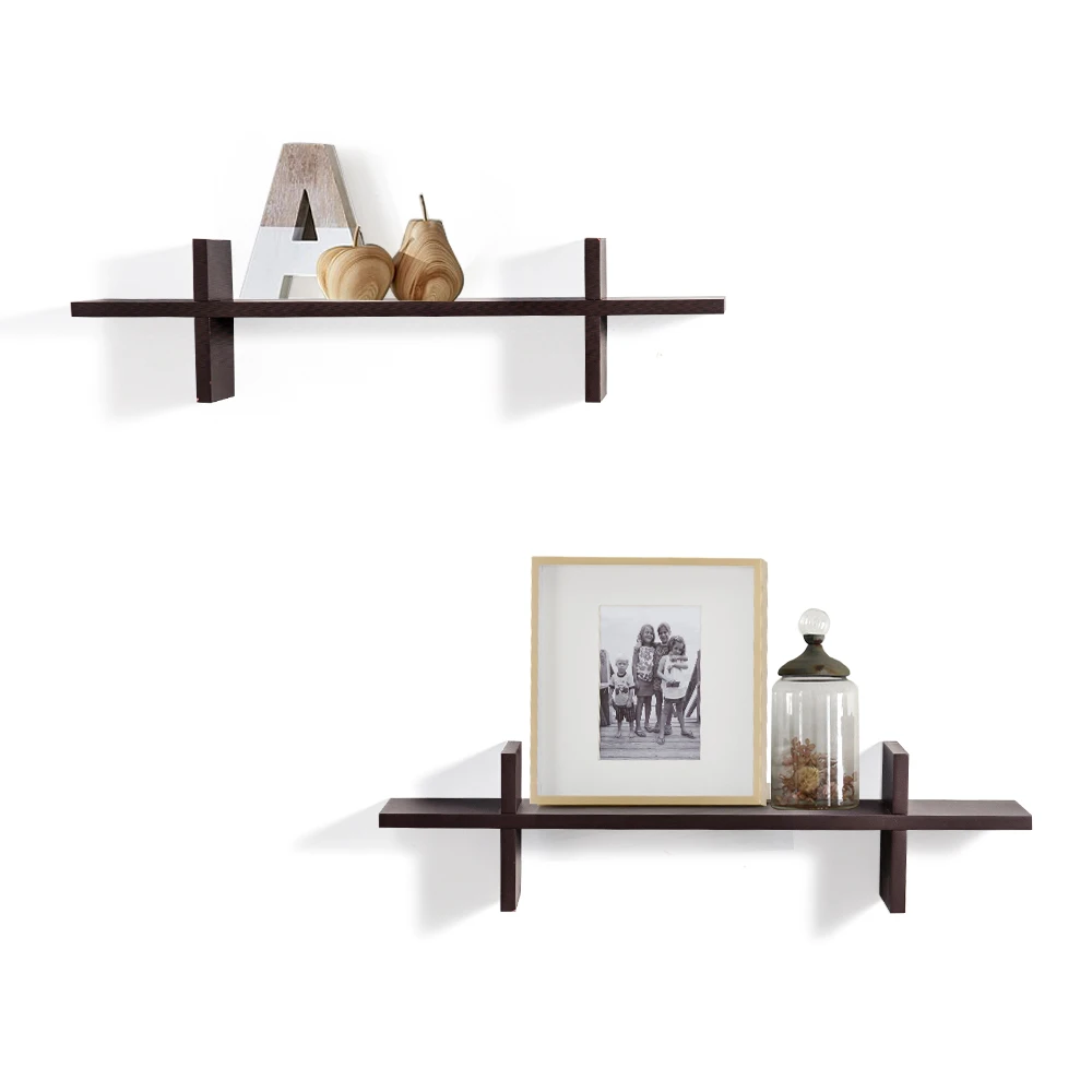 Modern Antique Distressed Style Furniture Picture Ledge Floating Wood Wall Shelves Wooden Shelf