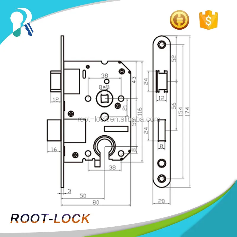 Low price indoor door lock/hotel door lock system