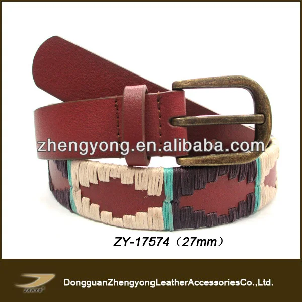 (GU-17574) hot sale cheap belt design, polo leather belt