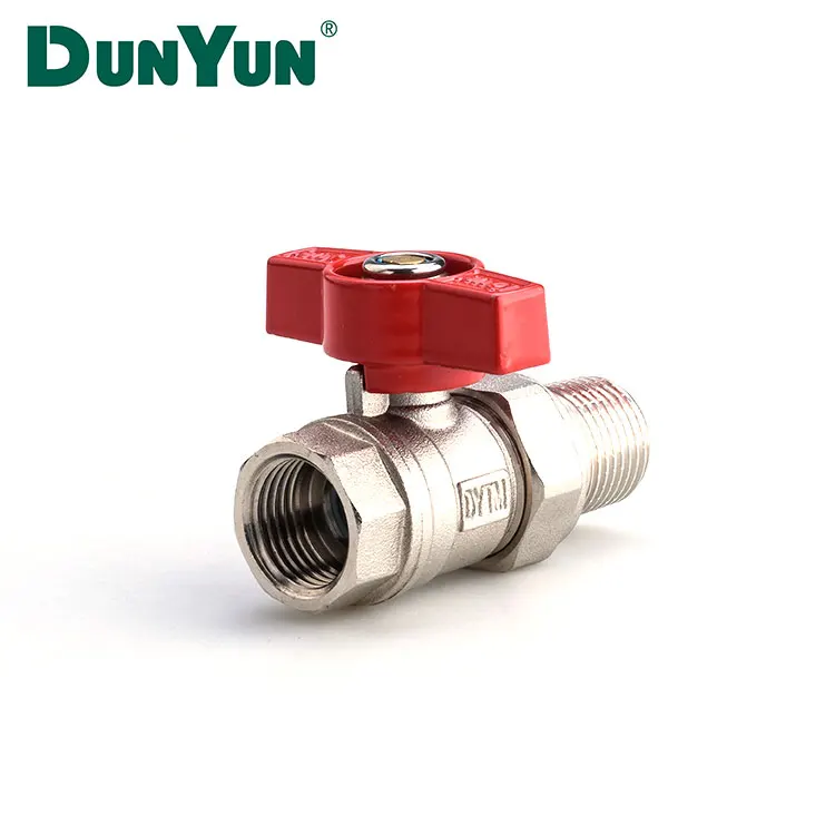 Лидер продаж, латунный компрессионный шаровой клапан с никелированным покрытием для трубы из pex