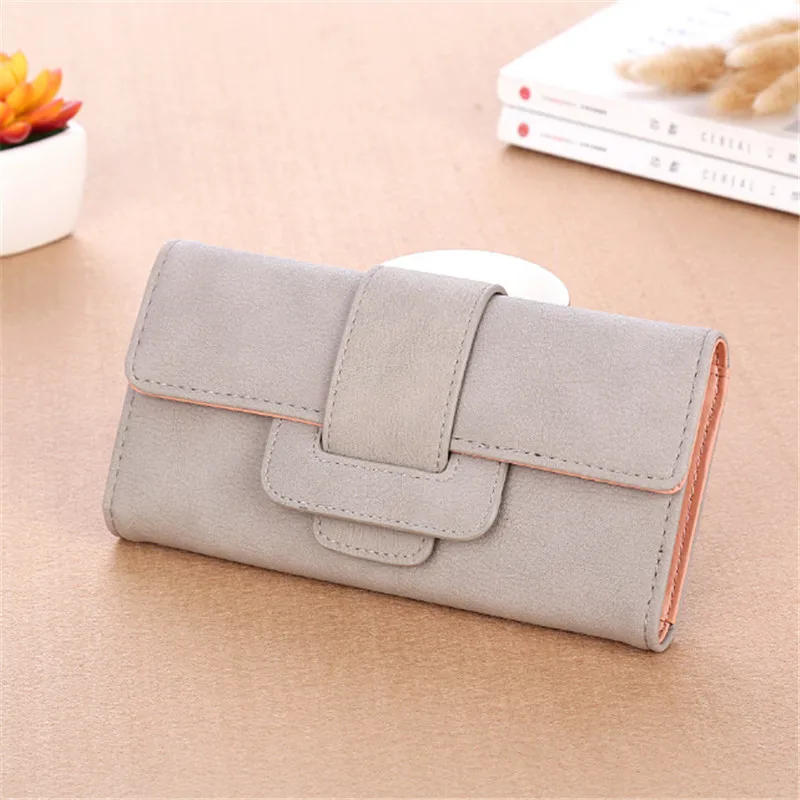 New Design Women Long Retro Fashion PU Leather Wallet