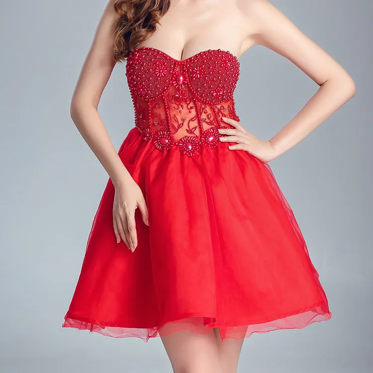 sexy red silk maxi beaded mermaid prom wedding dress